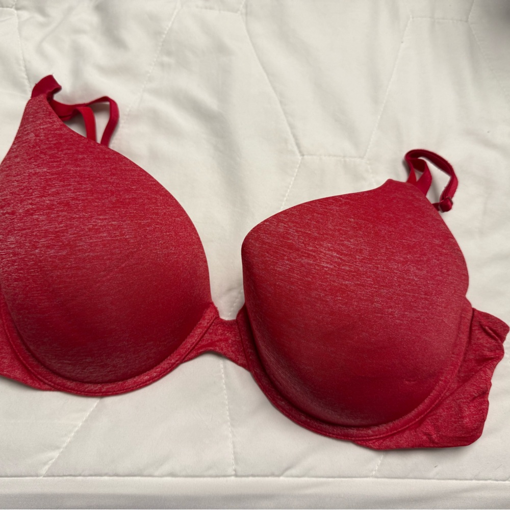 Victoria's Secret Vibrant Red Bra Padded Perfect Coverage 36D
